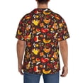 thumbnail image 3 of Pofeuu Roosters Print Mens Casual Short Sleeve Shirts Beach Summer Spread Collar Pocket Tops Men's Casual Short-sleeved Shirt-XX-Large, 3 of 5
