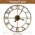 thumbnail image 2 of Adifare Large Wall Clock 16in Round Silent Wall Clocks Non Ticking Battery Operated Wall Clock Vintage Rustic Iron Wall Clock Decorative Clock for Home Office Decoration, 2 of 7