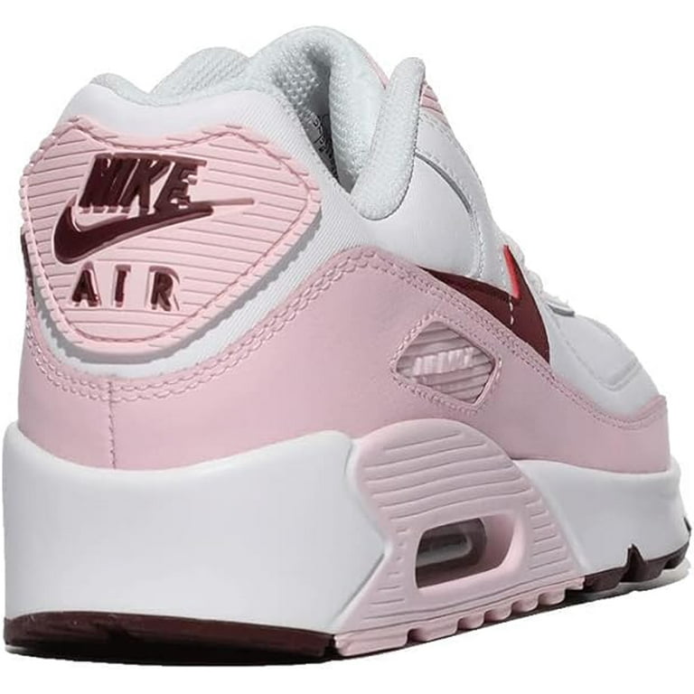 Nike Air Max 90 ホワイト/ピンク/バーガンディ 24cm Nike Air Max 90 LTR Shoes, Big Kid's, White/Dark Beetroot