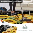 thumbnail image 5 of Sunflowers Outdoor Rug for Patio/Deck/Porch, Non-Slip Large Area Rug 5 x 7 Ft, Yellow Summer Botanical Elegant Pastoral Indoor Outdoor Rugs Washable Area Rugs, Reversible Camping Rug Carpet Runner, 5 of 8