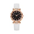 thumbnail image 2 of Womens Quartz Wrist Watch Fashion Rhinestone Bezel Watch Round Starry Dial Watch Leather Strap Dress Watch, 2 of 3