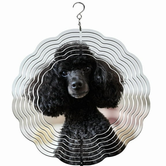 Toy Poodle Wind Spinner, Garden Décor, Yard Décor, Porch Décor