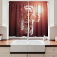 thumbnail image 2 of Ambesonne Space Cat Kitchen Curtains, Pet in Suit Galaxy, 55"x45", White Purple and Ruby, 2 of 3