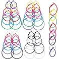 thumbnail image 1 of 96PCS Hoop Earrings Finding, Round Hypoallergenic Earring Hoops, Multicolor Stainless Steel Open Beading Hoop, for Girls Jewelry Making, DIY Earrings Crafts, 6 Sizes, 1 of 7