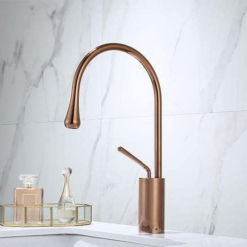 Basin Faucets White Gold Bathroom Faucet Hot and Cold Sink Faucet Brass Faucet Kitchen Faucet Swivel Sink Water Crane