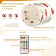 thumbnail image 5 of Yayeee Flameless Candles with Remote Flickering Battery Operated Multi Color Changing, Red Cherry, 5 of 7