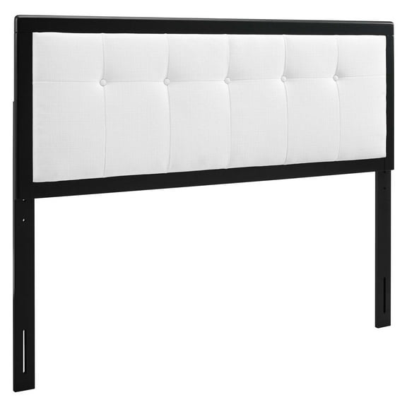 Ergode Draper Tufted Twin Fabric and Wood Headboard - Black White