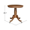 thumbnail image 4 of 30" Round Solid Wood Dining Height Pedestal Dining Table in Distressed Oak by International Concepts, 4 of 7