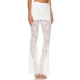 thumbnail image 4 of Rdhnmea Women Fashion Lace Flared Pants Casual Skirt Overlay See-Through Elastic Waist Bell Bottoms Trendy Bootcut Trousers, 4 of 7