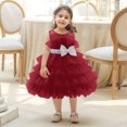 thumbnail image 3 of Fozruso Girls A Line Dress Elegant Girls Gown Party Dress For And Birthday Celebrations With Puffed Sleeves And Sparkling Perfect For Photoshoots And Festive Events Sizes 3-4 Years, 3 of 6