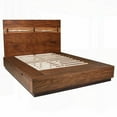thumbnail image 5 of Eastern King Solid Wood Platform Bed with Smoky Walnut Finish for Bedroom, 5 of 5