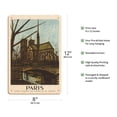 thumbnail image 2 of Paris France - Notre Dame - SNCF (French National Railway Company) - Vintage Railroad Travel Poster by Bernard Buffet c.1963 - 8 x 12 inch Vintage Wood Art Sign, 2 of 4