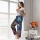 thumbnail image 5 of Balery Rainbow Astronaut Space Landscape Pantalones de pijama para mujer, pijamas ultraligeros, pantalones de estar por casa-Small, 5 of 6