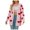 Pink, variant on Women Cardigan Valentine'S Day Clothes For Valentine'S Day Heart Knit Cardigan V Neck Button Long Sleeve Mid Length Sweater Coat For Women Pink L