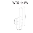 thumbnail image 2 of Dainolite 1 Light Incandescent Wall Sconce, Matte Black, 2 of 2