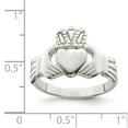 thumbnail image 2 of 925 Sterling Silver Solid Irish Claddagh Celtic Ring Band Size 8, 2 of 3