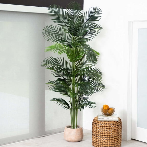 Nearly Natural Paradise Palm Artificial Potted Tree - 8' - Green