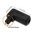 thumbnail image 4 of 2PCS Digital Audio Video Cables Optical 90 Degree Cable Adapter Male to Female Right Angle Toslink, 4 of 5