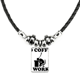 thumbnail image 1 of no hay café no trabajo oficina diseño collar a mano colgante de cuerda de cuero Unbranded M, 1 of 3