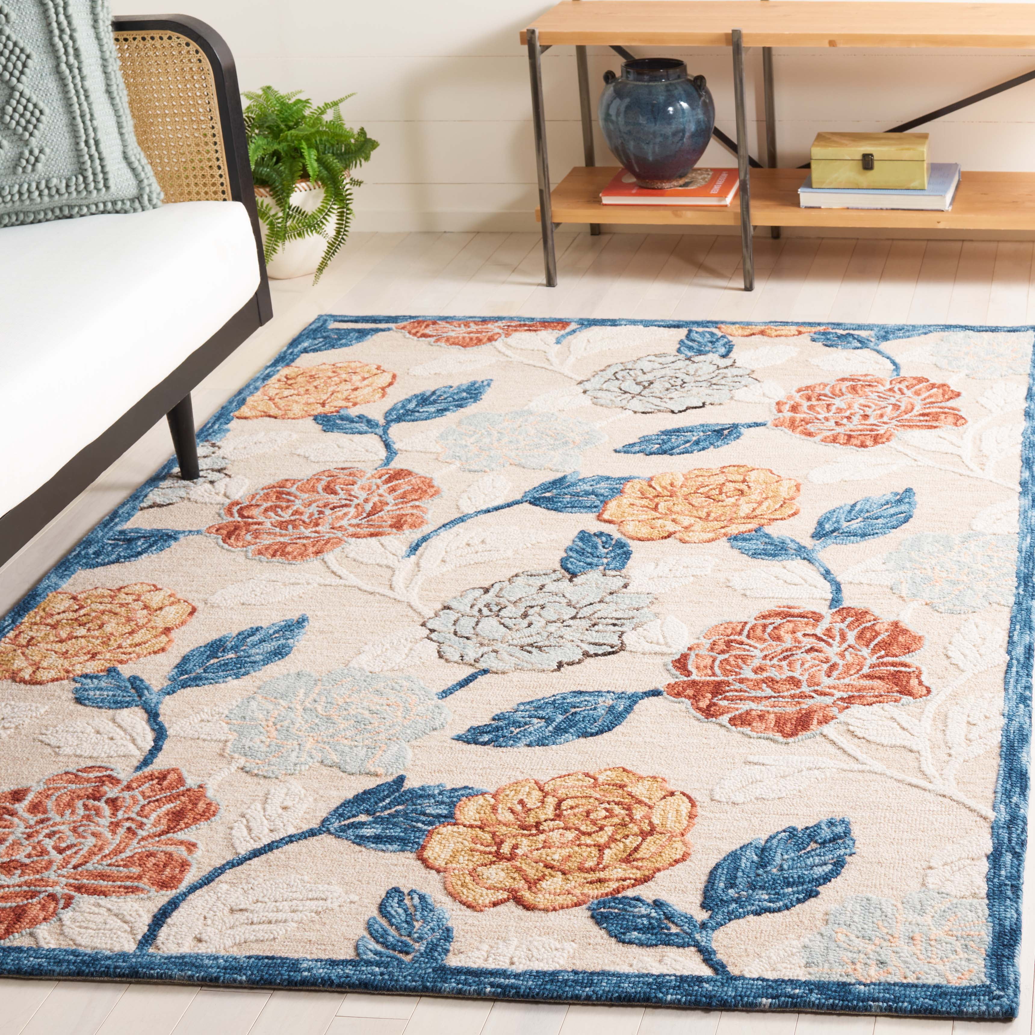 SAFAVIEH Blossom Franklyn Floral Area Rug, Beige/Red, 8' x 10'