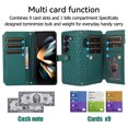 thumbnail image 4 of TECH CIRCLE Cover for Samsung Galaxy Z Fold5 Case with Shoulder Strap+Lanyard+S Pen Holder, Elegant Handbag [Kickstand][9 Card Slots] Wallet Case for Galaxy Z Fold 5 Full Protective Shell-Dark Green, 4 of 8