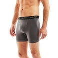thumbnail image 3 of Bolter Men's 5-Pack Boxer Briefs Cotton Spandex Stretch (X-Large, Black/Grey), 3 of 6
