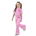 thumbnail image 2 of XIYON Girls Clothes Bow Print Short Sleeve Top and Flared Pants 2 Piece Outfit Set for Kids, 2 of 4