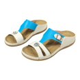 thumbnail image 1 of IUJSOY Comfort Orthotic Walking Sandals for Women Open Toe Slip on Anti-Slip Slides Summer Flats, 1 of 9