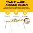 thumbnail image 4 of Modern Elephants Table Cloths for 8 Foot Rectangle Tables, Spring Summer Watercolor Sunflowers Daisy Patio Waterproof Elastic Fitted Tablecloths, Washable Rectangular Table Cover for Camping, 4 of 8