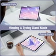 thumbnail image 6 of Fintie Hybrid Slim Case for Samsung Galaxy Tab S10 Plus 2024/ Tab S9 Plus 2023 12.4 Inch with S Pen Holder, Shockproof Cover with Clear Transparent Back Shell, Auto Wake/Sleep, Lilac Marble, 6 of 10