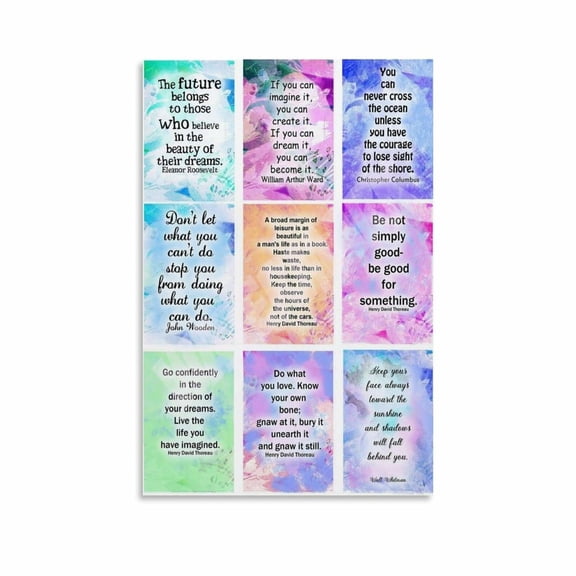 Positive Affirmations for Kids Poster Classroom Poster (2) Canvas Painting Wall Art Poster for Bedroom Living Room Decor Posters