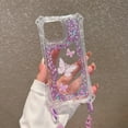 thumbnail image 2 of Dteck for iPhone 14 Pro Case with Bling Glitter Butterfly, Shockproof Front Bumper Protective Phone Cover with Bracelet Wrist Strap for Women Girls,Purple, 2 of 10