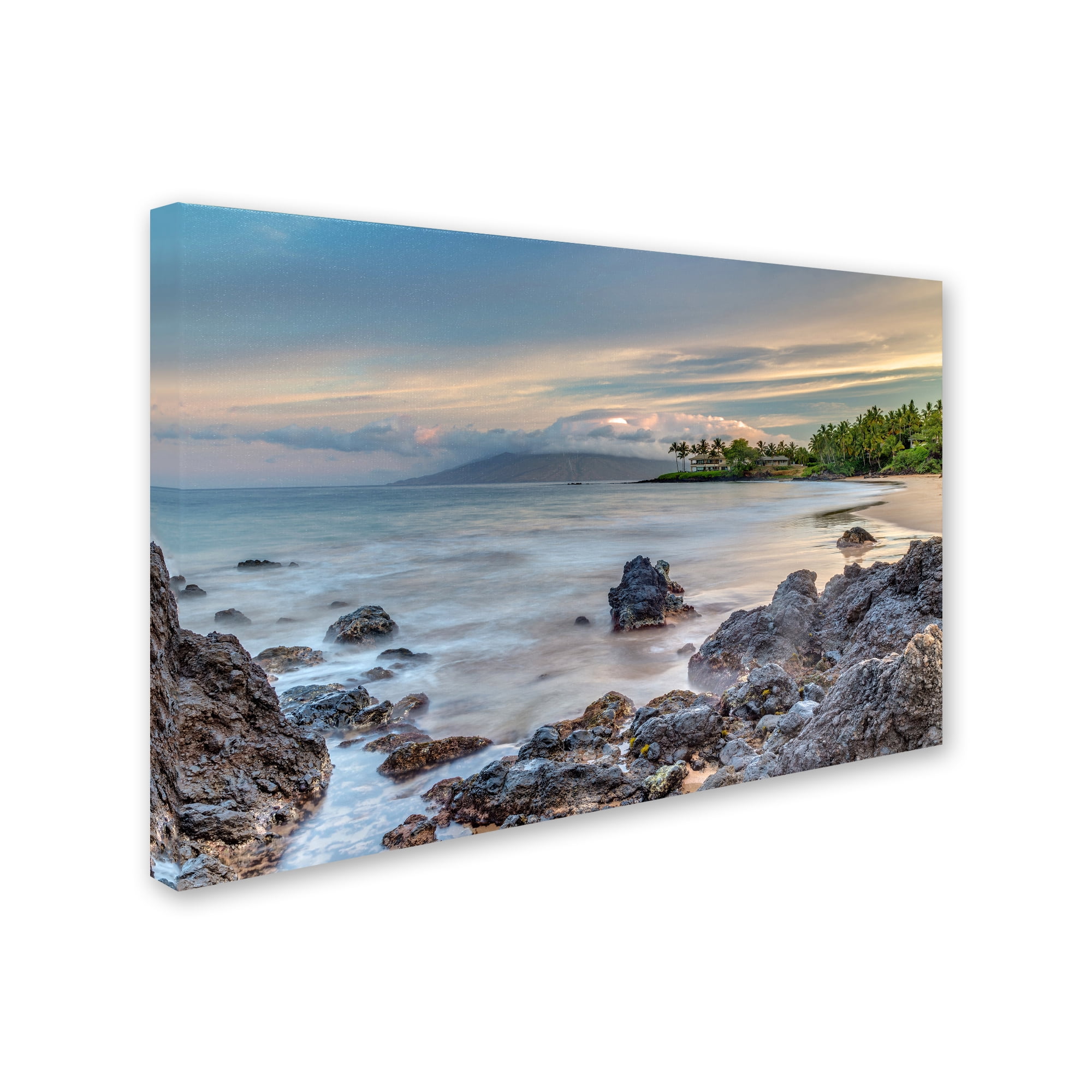 Trademark Fine Art 'Secret Beach Sunrise Maui' Canvas Art by Pierre Leclerc