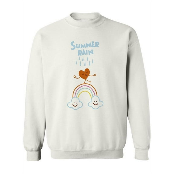 Cute Design "summer Rain". Sweatshirt Women -Image by Shutterstock, Female x-Large