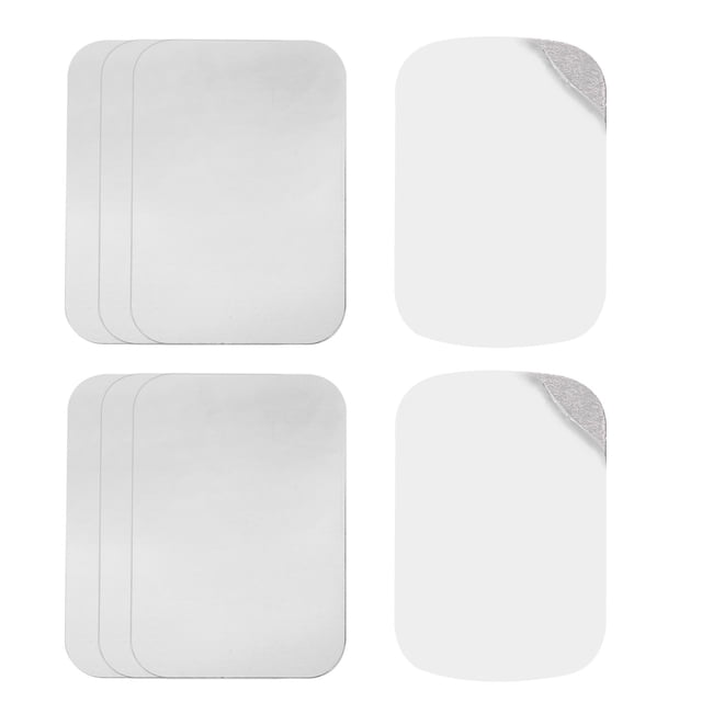 Uxcell Placas Metálicas de Reemplazo Plateadas para Soportes de Teléfono Magnéticos, 2.56x1.77" 8Pcs