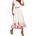 thumbnail image 1 of Traje de dos piezas informal de moda con cintura deportiva y estampado floral de verano para mujer Wmkox8yi  bvn649, 1 of 7
