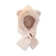 thumbnail image 5 of Gorro de animales de peluche 2 en 1 jinwen conjunto de gorro y bufanda de invierno Beige, 5 of 8