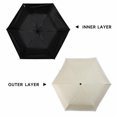 thumbnail image 2 of Unique Bargains 1 Pc Folding Umbrella Lightweight Two-color Travel Umbrella Apricot White, 2 of 6