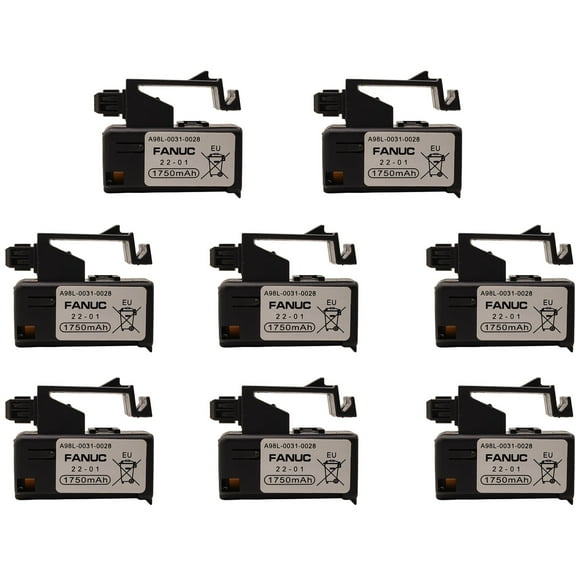 8 PCS 3V 1750mAh A98L-0031-0028 PLC Battery Lithium Replacement for FANUC A02B-0309-K102 Part NO A98L-0031-0028 CNC Machine Controler Battery