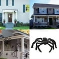 thumbnail image 4 of 200" Halloween Spider Web + 78” Giant Spider Decorations Fake Spider with Triangular Huge Spider Web for Indoor Outdoor Halloween Decorations Yard Home Costumes Parties Haunted House Décor, 4 of 15