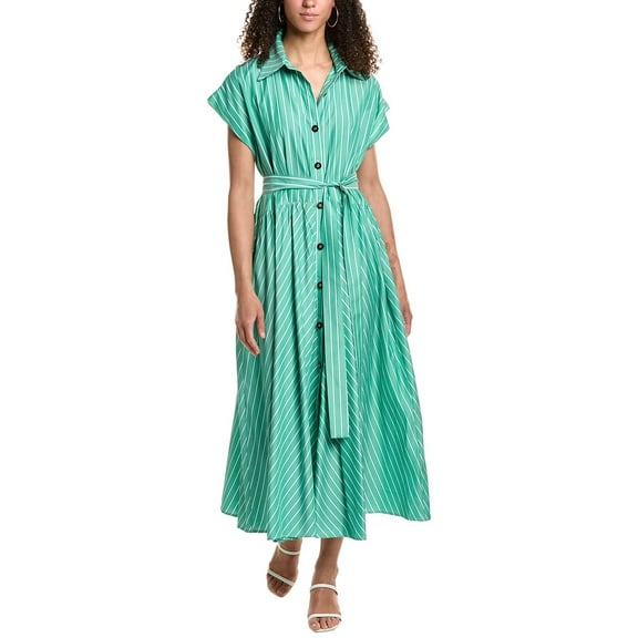 Beulah womens  Maxi Shirtdress, os, Green