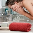 thumbnail image 4 of Coral Fleece Pattern Bath Towel – Super Absorbent Soft Warm Towel For Home Travel And All Season Use, 4 of 5
