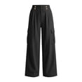 thumbnail image 7 of Ozmmyan Womens Wide Leg Pants for Womens Drawsting High Elastic Waist Cargo Pants With Multi Pockets, 7 of 7