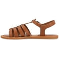 thumbnail image 3 of Journee Womens Benicia Buckle Flat Sandals, 3 of 10