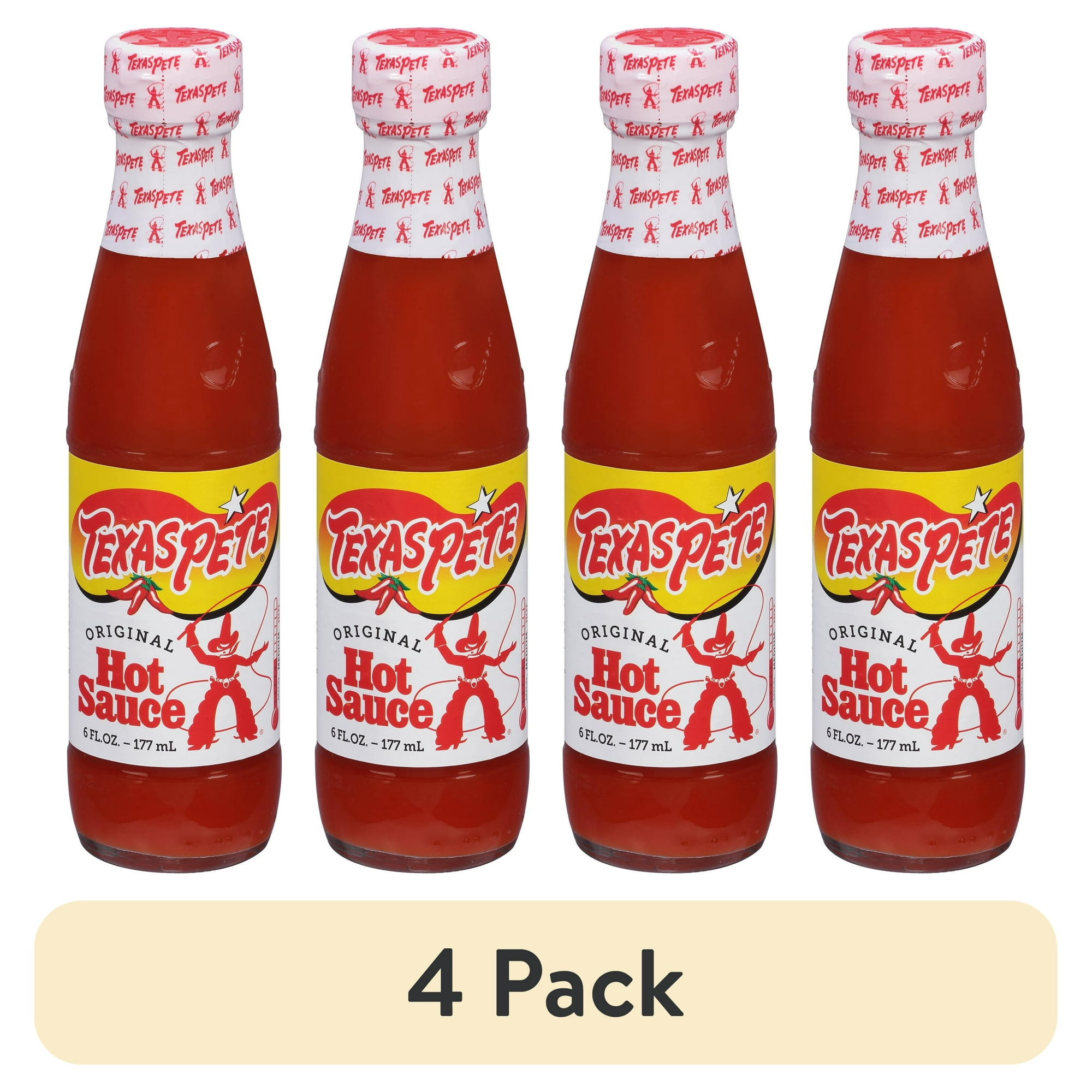 (4 pack) Texas Pete Hot Sauce 6oz - Gluten-Free Certified