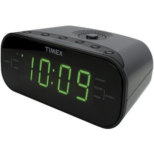 Timex T231GY AM/FM Dual Alarm Clock Radio with 1.2-Inch Red Display and Line-... 