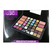 BR Ultimate Combination Makeup 36 Colors Set, 25 Ultra Shimmer Mineral Eye Shadow, 8 Blushers, 3 Lip Colors Palette Makeup Set Comes with Mirror and Applicator