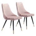 thumbnail image 1 of homeroots kitchen & dining 394647 Piccolo Dining Chair (Set of 2) Pink, 1 of 1
