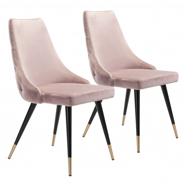 homeroots kitchen & dining 394647 Piccolo Dining Chair (Set of 2) Pink