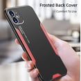 thumbnail image 3 of Thin and Light Aluminum Alloy Phone Case for iPhone 14 13 12 11 Plus Pro Max Mini, Shockproof Metal Matte Back Cover, Durable Protective Hot Shell with Soft Borders(Silver,11 Pro max), 3 of 8